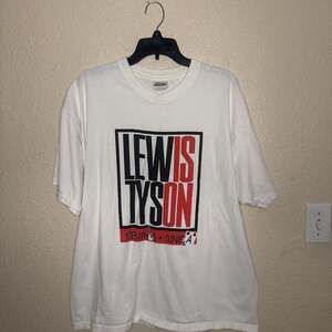 Vintage Mike Tyson vs. Lennox Lewis 2002  Boxing Event T-Shirt. Size XL. RARE